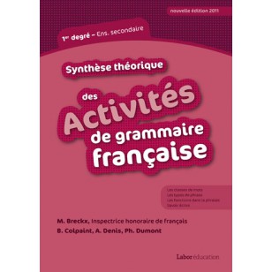 Activités de grammaire française - Synthèse - 1er degré